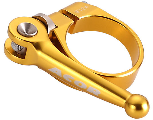 AQR212119G Acor Gold 34.9mm CNC Alloy Q/R Seat Post Clamp