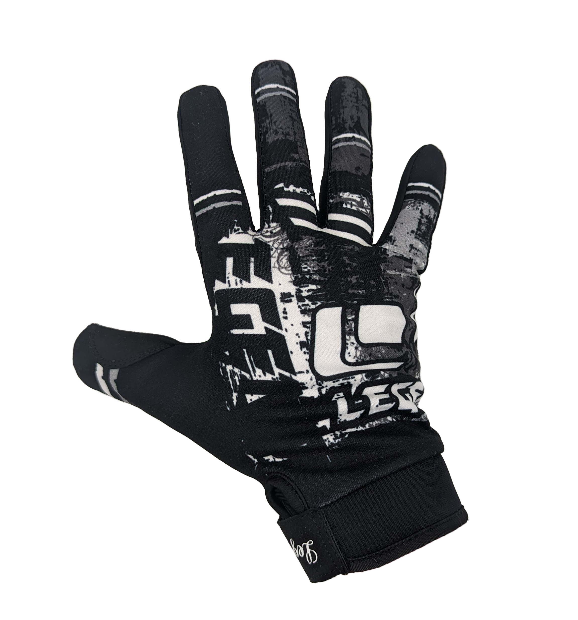 Legend Full Finger Winter Gloves - Large - Blk/Wht