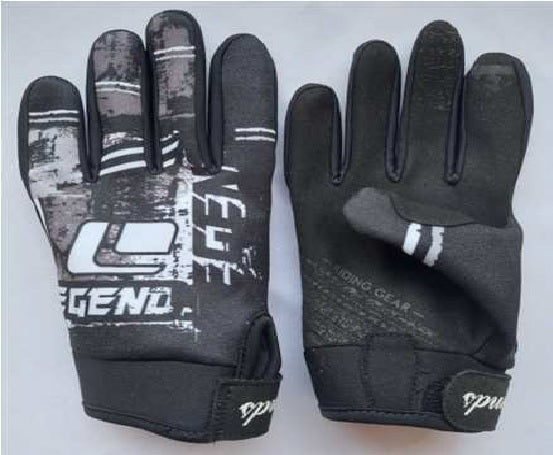 Legend Full Finger Gloves - Kids - Medium - Blk/Wht