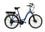 E-Worcester 18 inch frame 26 inch wheel Step Through Electric Bike: Satin Blue