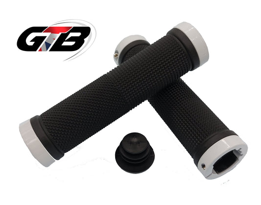 GTB Lock On Handlebar Grips : Black / White