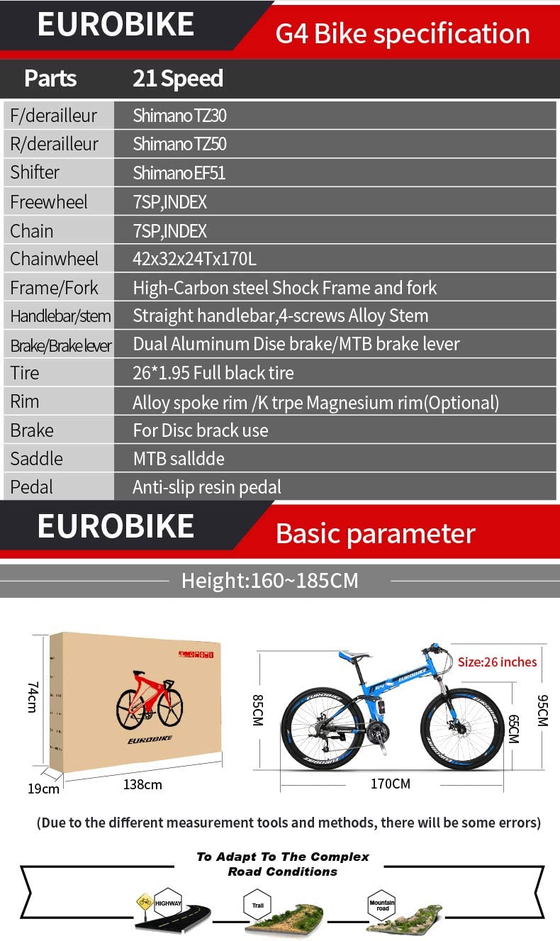 Eurobike Folding Bike G4 Mountain Bike