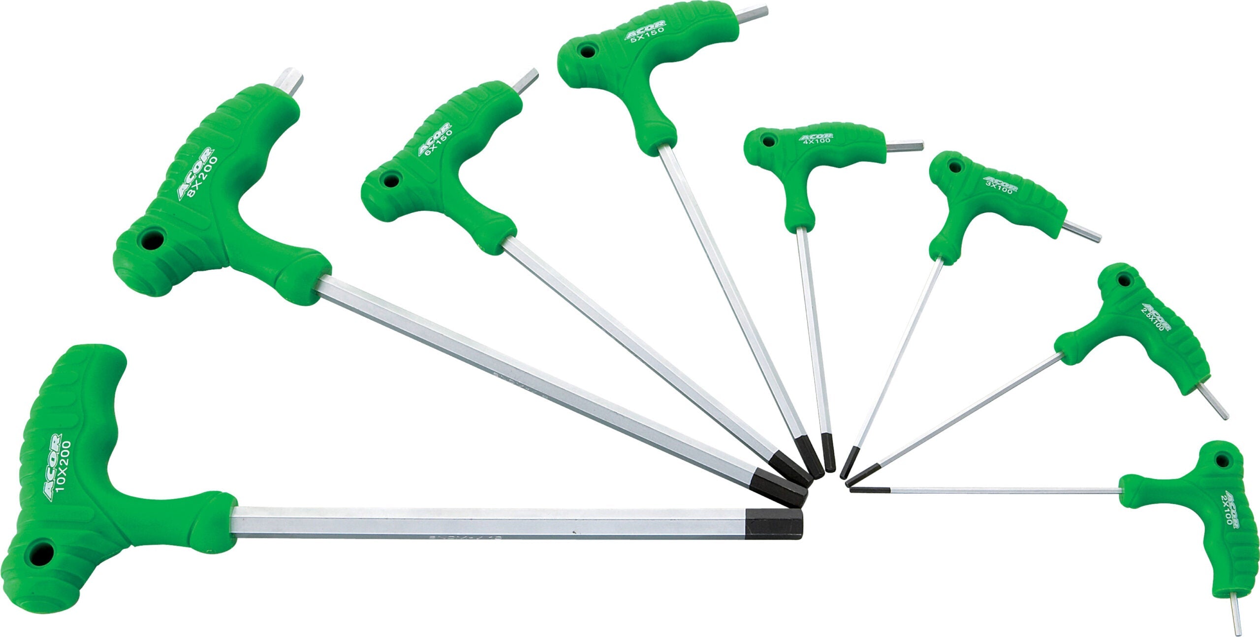 P-Handle Allen Key: 2mm x 100mm Green